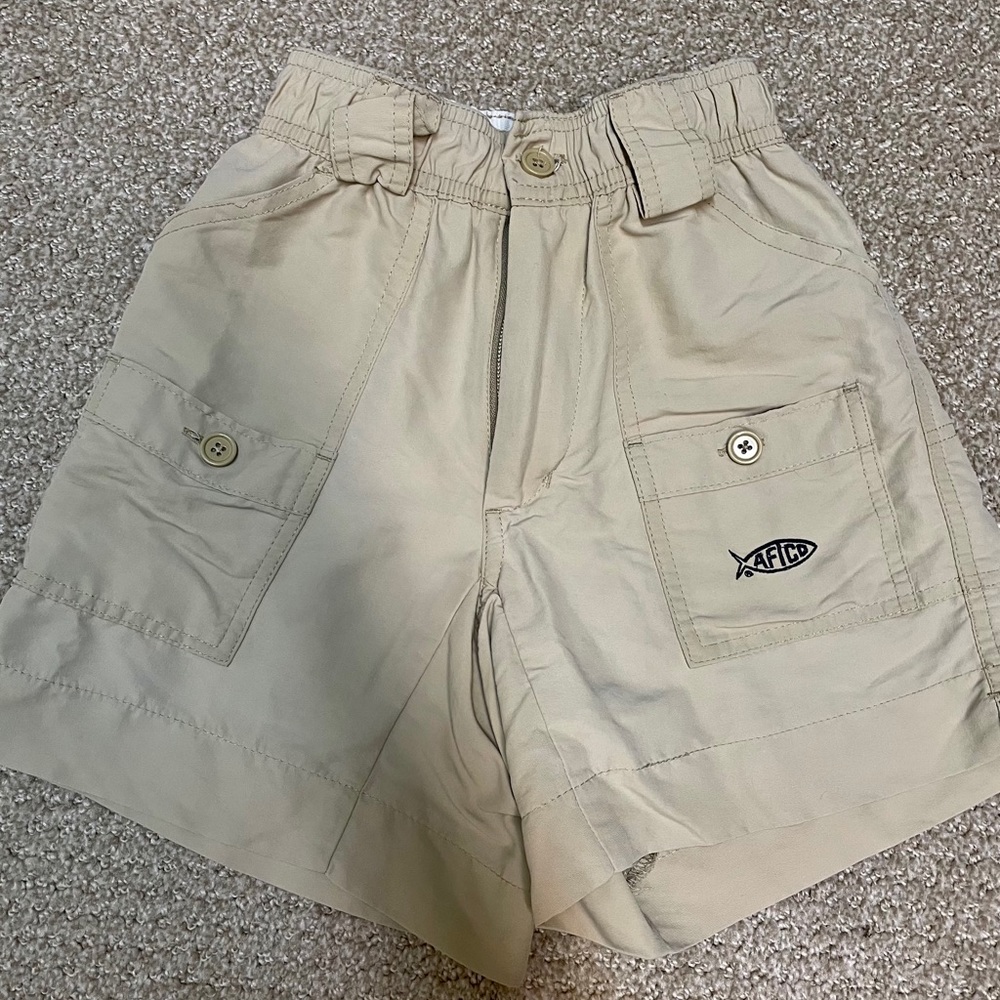 AFTCO Boys original fishing shorts  tan si…